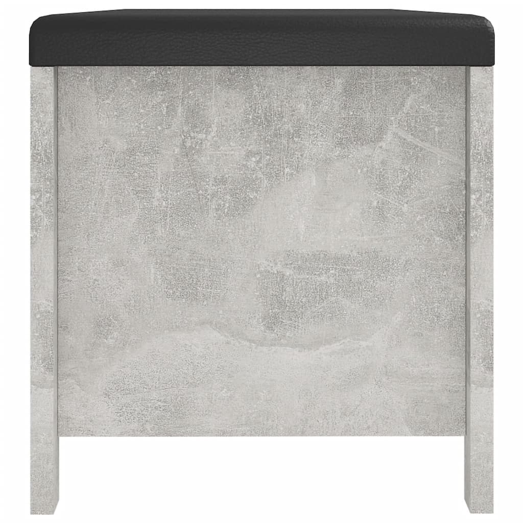 Boîte de rangement avec coussin gris béton 105x40x45 cm - XIOS