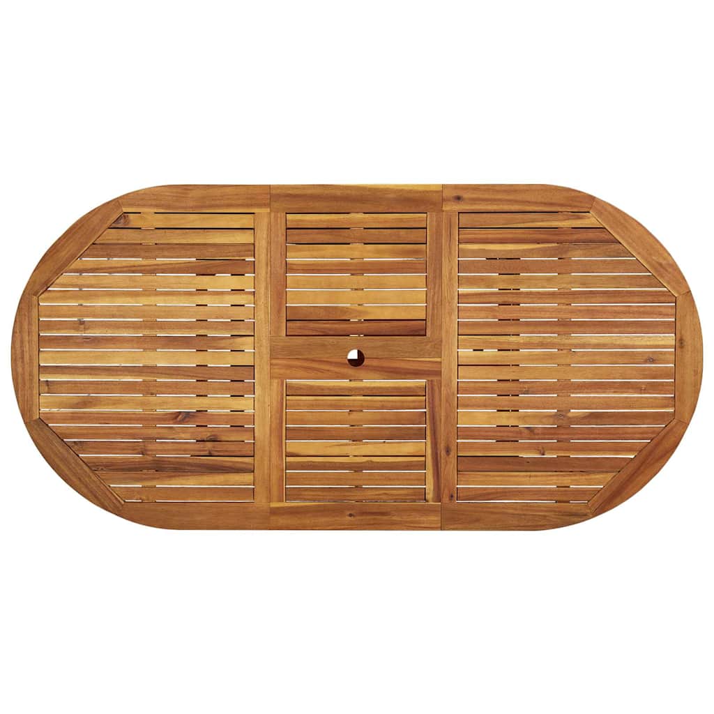 Ensemble à manger de jardin 5pcs bois d'acacia solide textilène