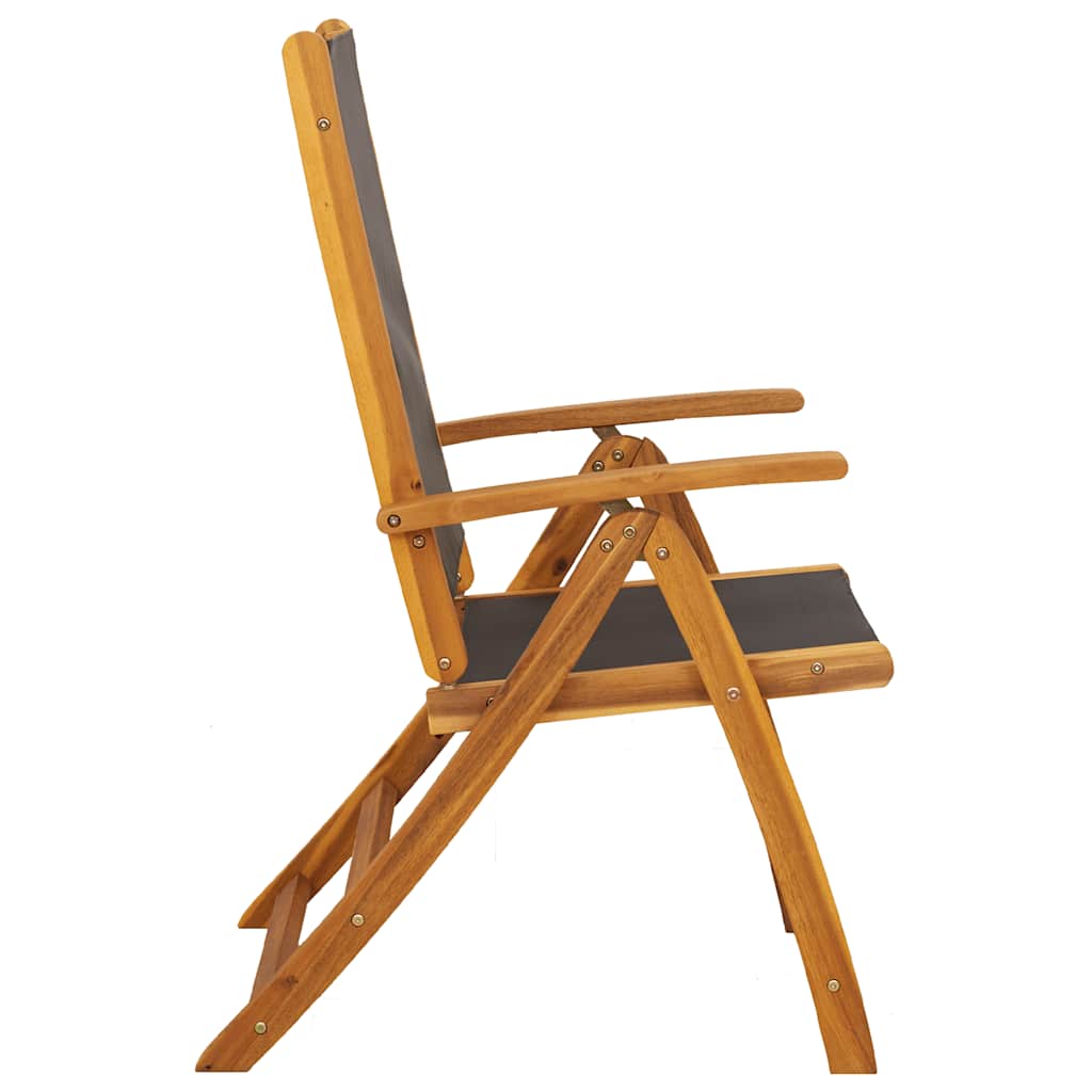 Ensemble à manger de jardin 5pcs bois d'acacia solide textilène