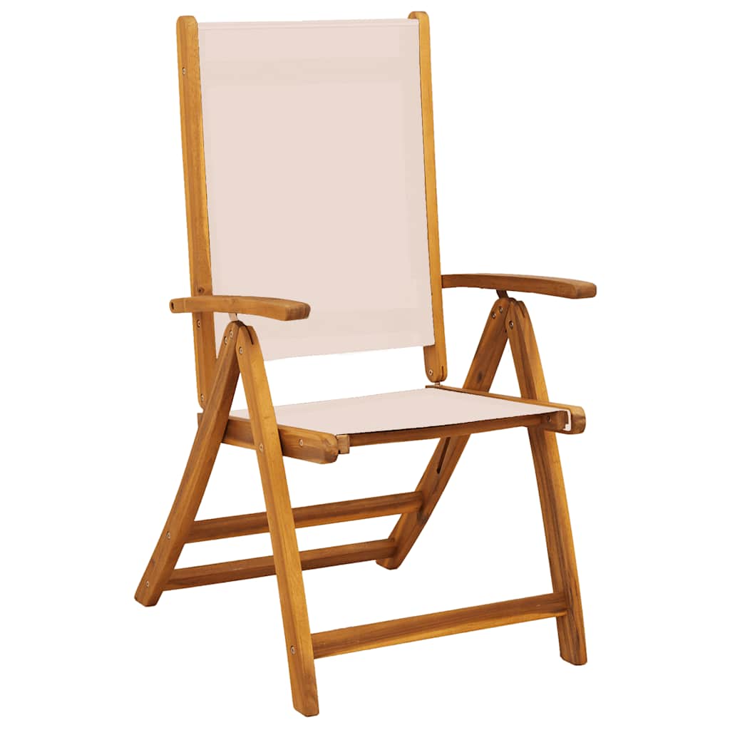 Ensemble à manger de jardin 5pcs bois d'acacia solide textilène