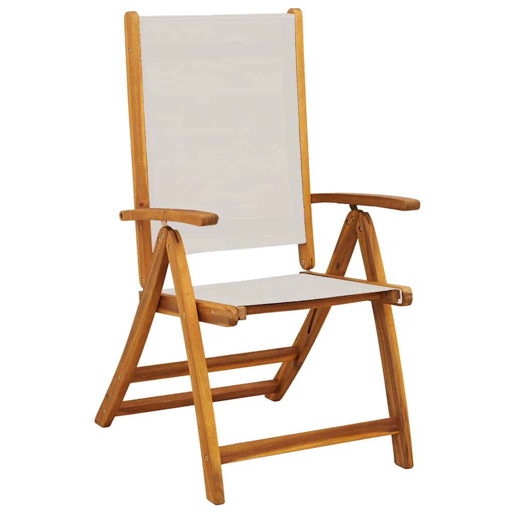 Ensemble à manger de jardin 5pcs bois d'acacia solide textilène