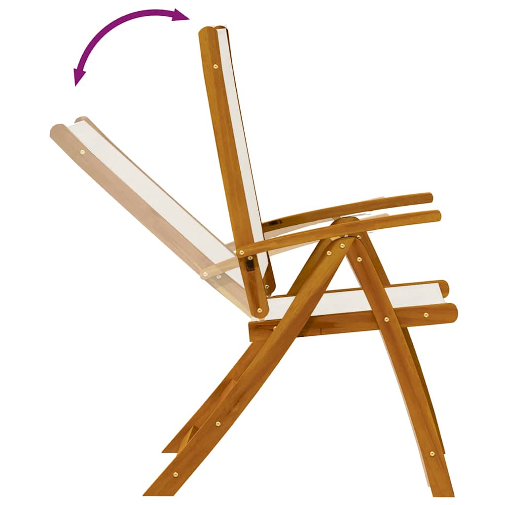 Ensemble à manger de jardin 5pcs bois d'acacia solide textilène