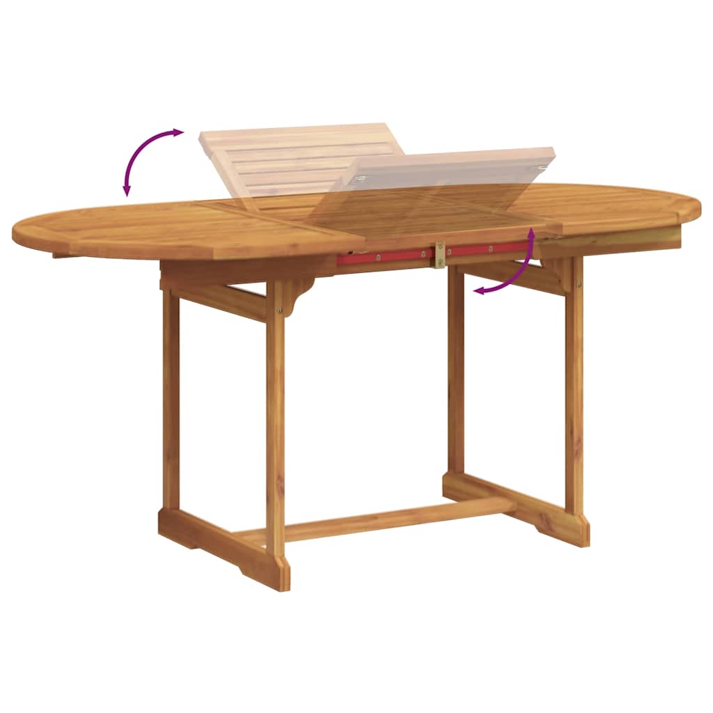 Ensemble à Manger de jardin 7pcs bois d'acacia solide textilène