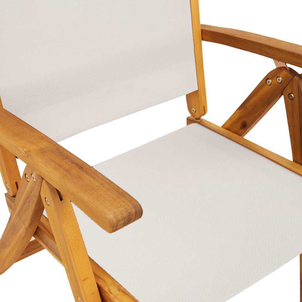 Ensemble à Manger de jardin 7pcs bois d'acacia solide textilène
