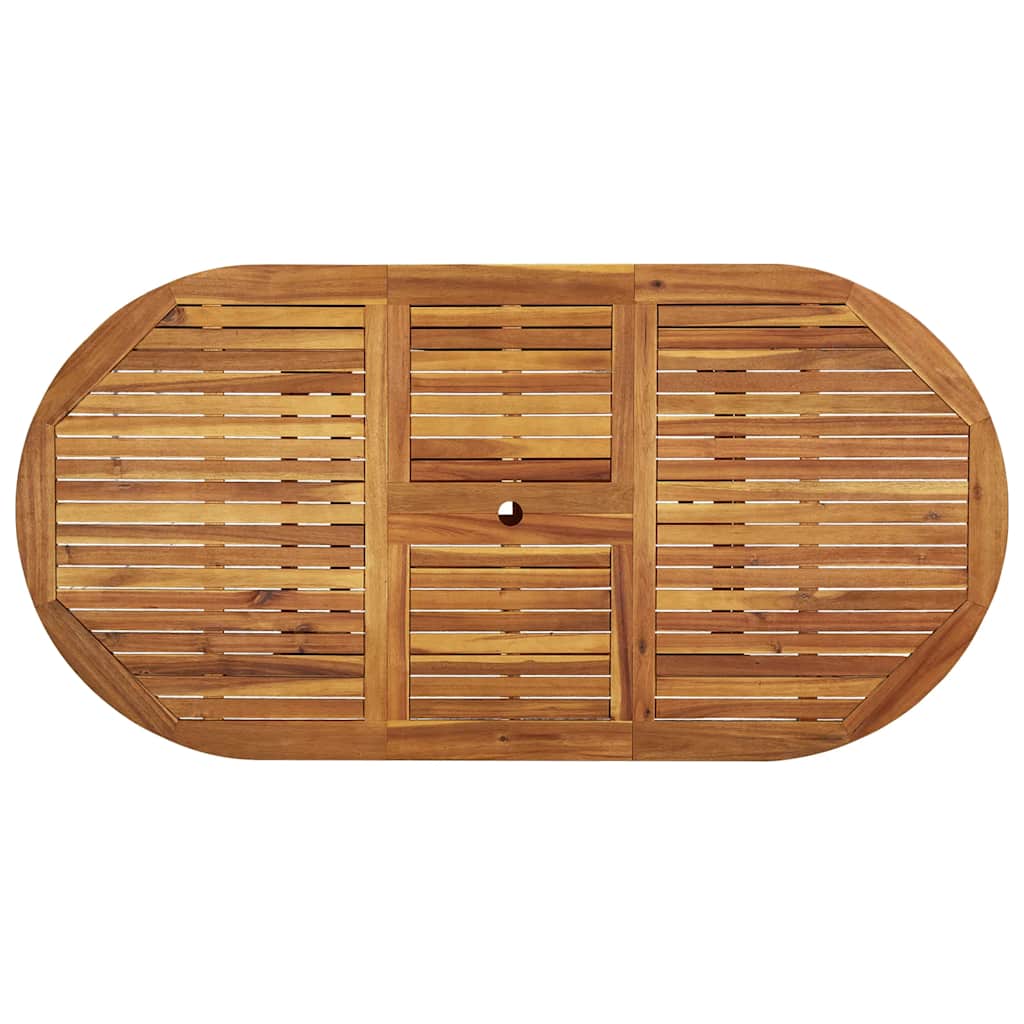 Ensemble à manger de jardin 5pcs bois d'acacia solide textilène