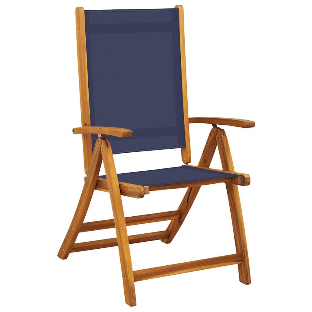 Ensemble à manger de jardin 5pcs bois d'acacia solide textilène