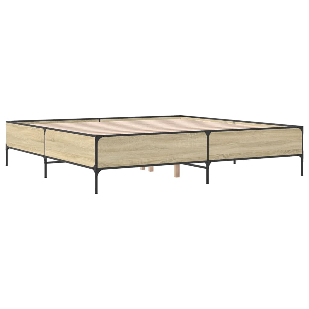 Cadre de lit sans matelas chêne sonoma 200x200 cm - XIOS