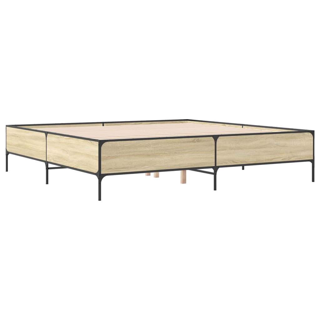 Cadre de lit sans matelas chêne sonoma 200x200 cm - XIOS
