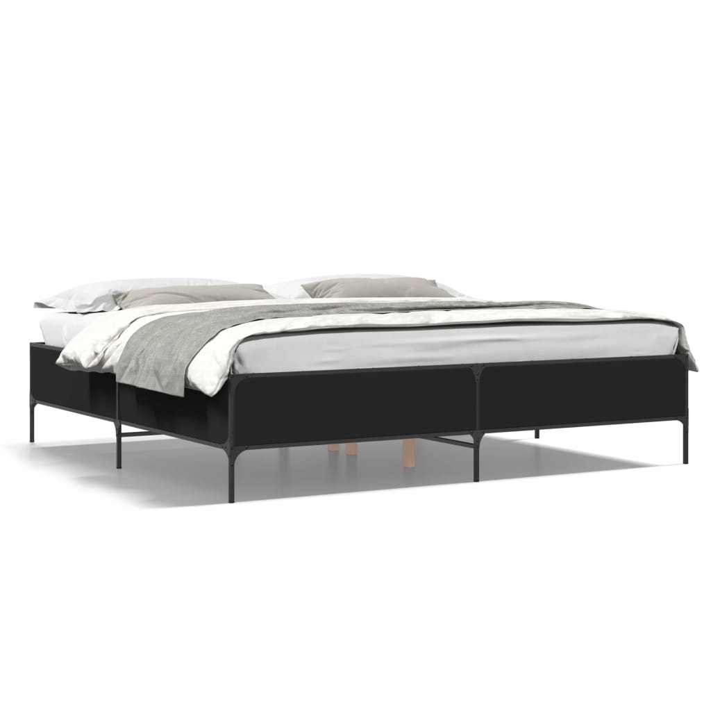 Cadre de lit sans matelas noir 180x200 cm - XIOS