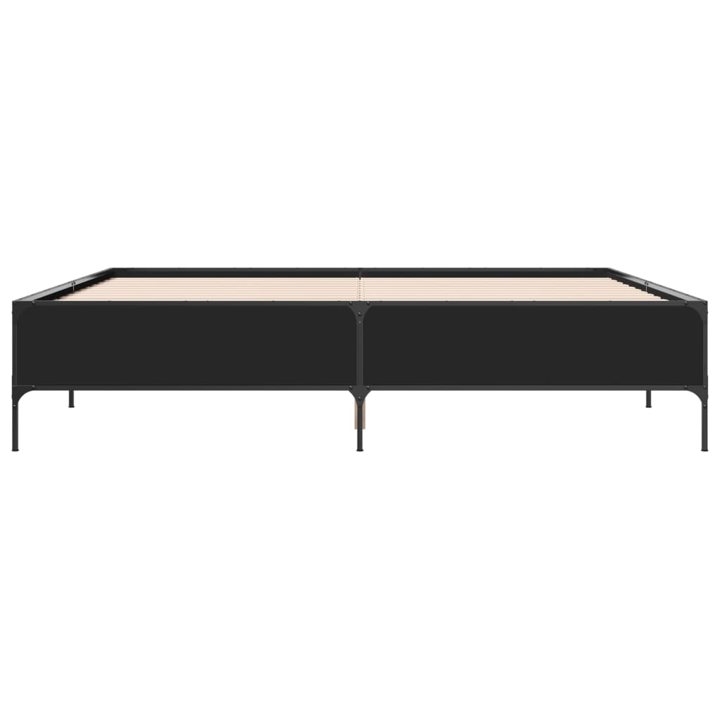 Cadre de lit sans matelas noir 180x200 cm - XIOS
