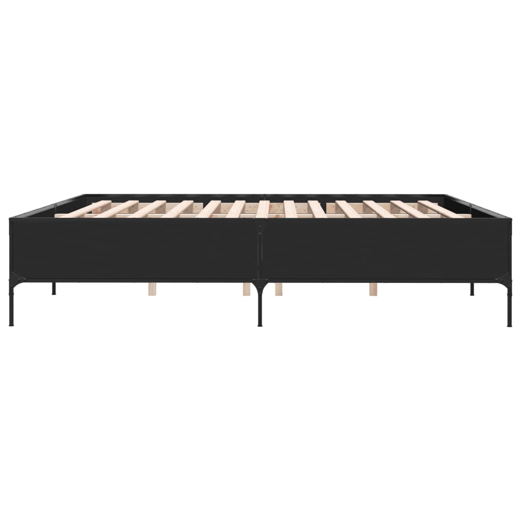 Cadre de lit sans matelas noir 180x200 cm - XIOS