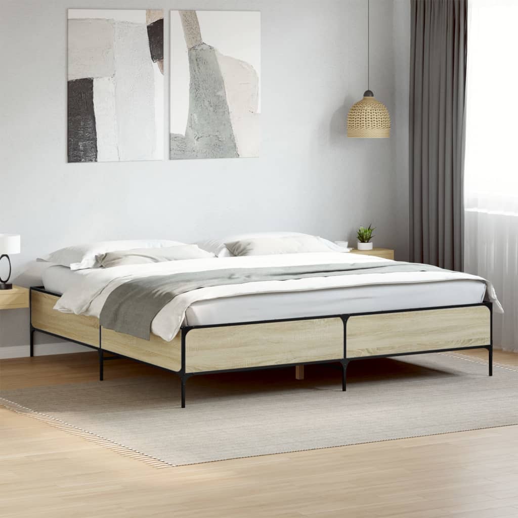 Cadre de lit sans matelas chêne sonoma 180x200 cm - XIOS