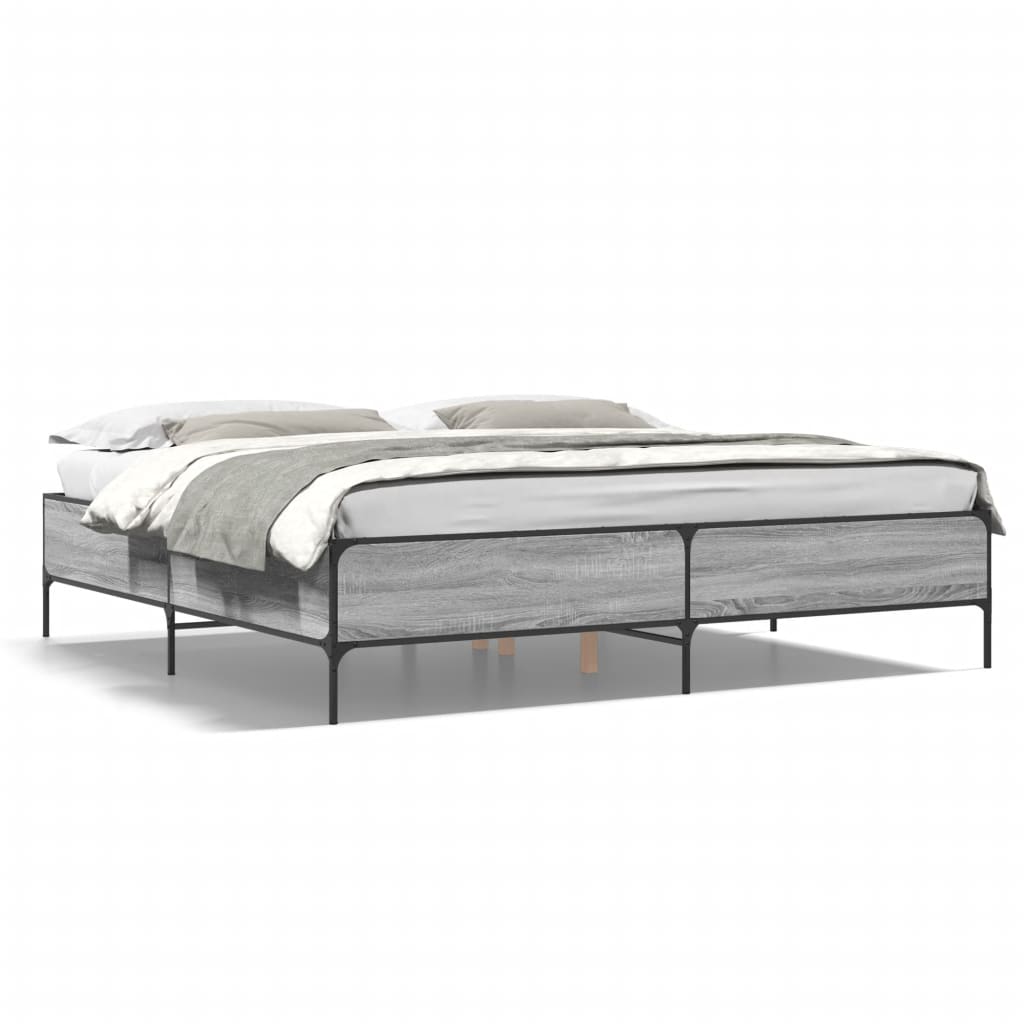 Cadre de lit sans matelas sonoma gris 180x200 cm - XIOS
