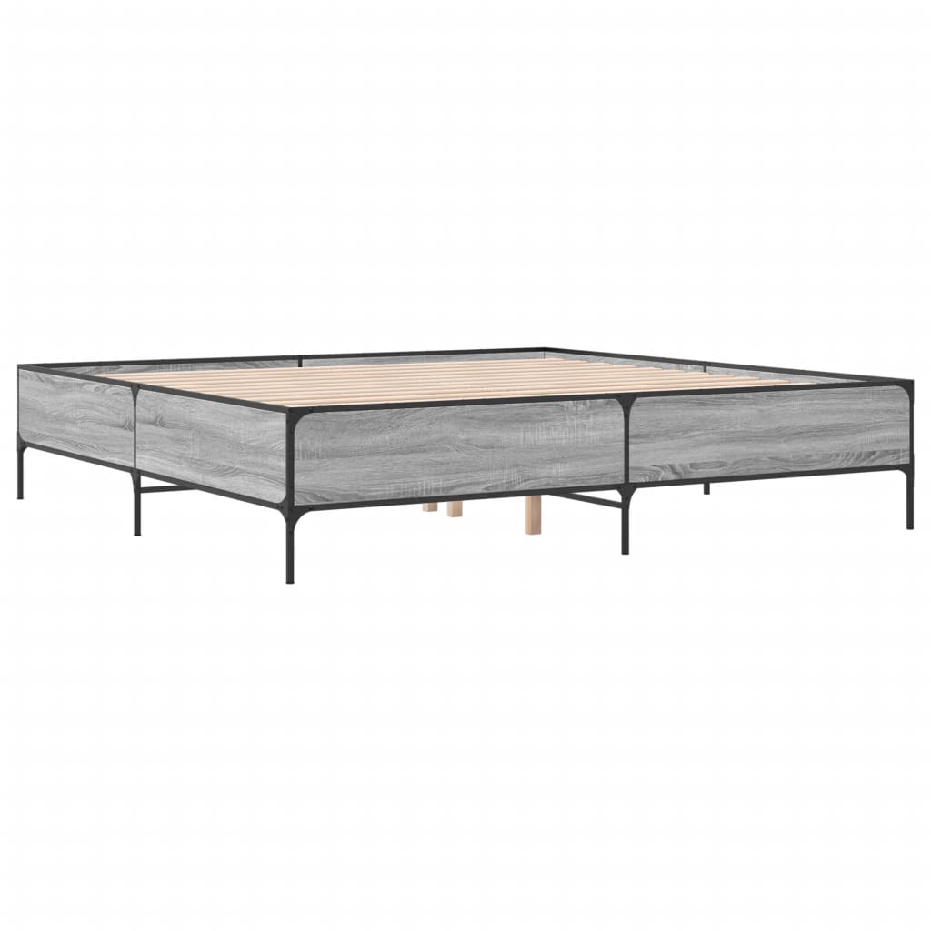 Cadre de lit sans matelas sonoma gris 180x200 cm - XIOS