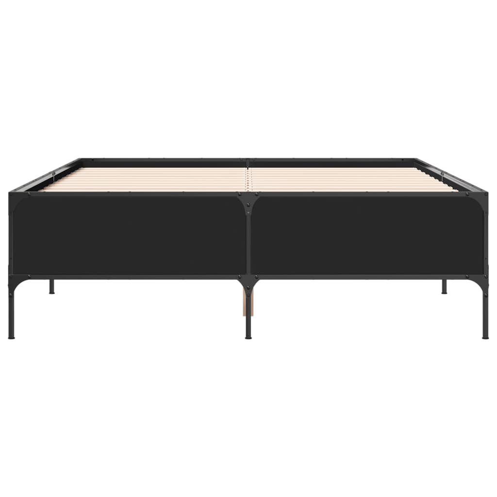 Cadre de lit sans matelas noir 160x200 cm - XIOS