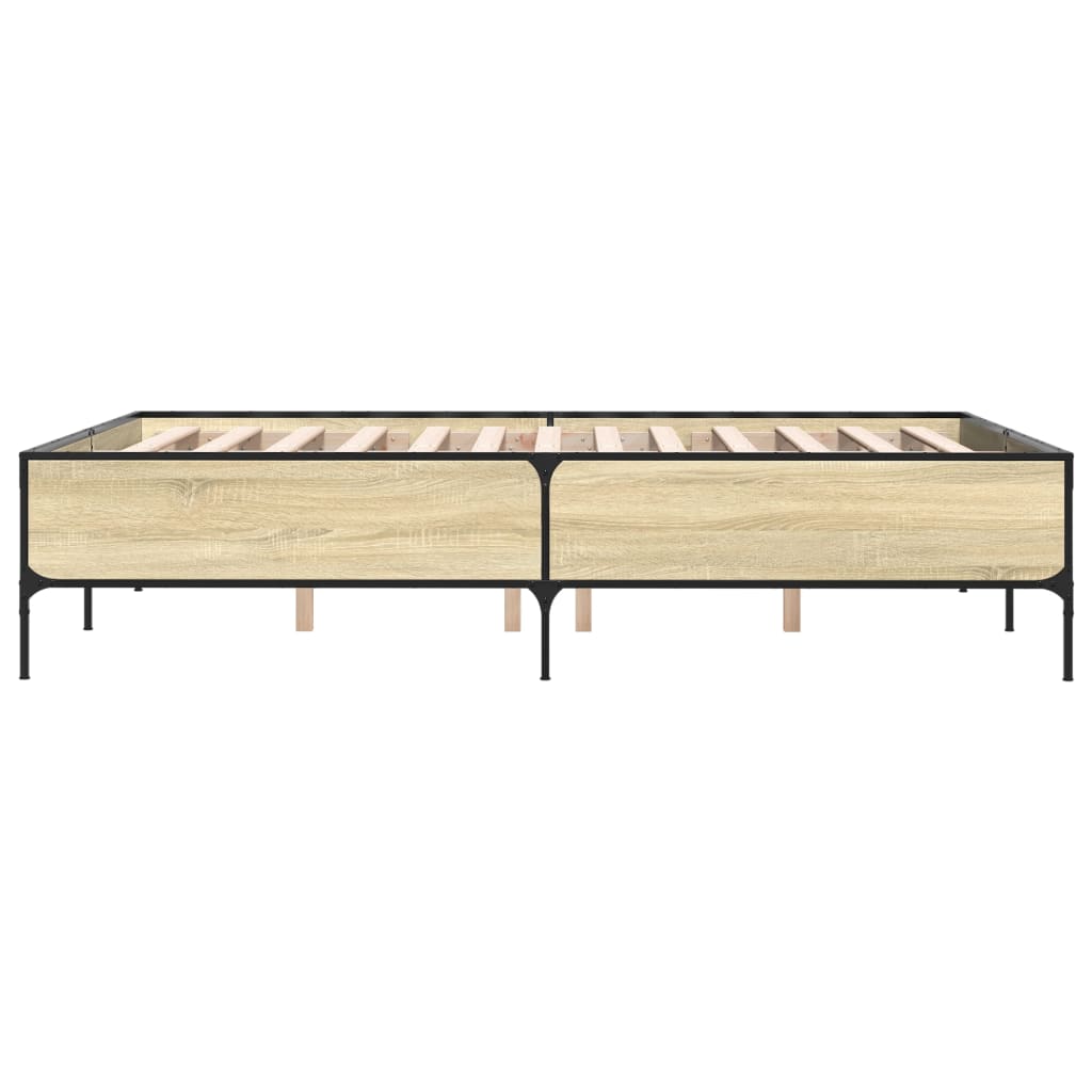 Cadre de lit sans matelas chêne sonoma 160x200 cm - XIOS