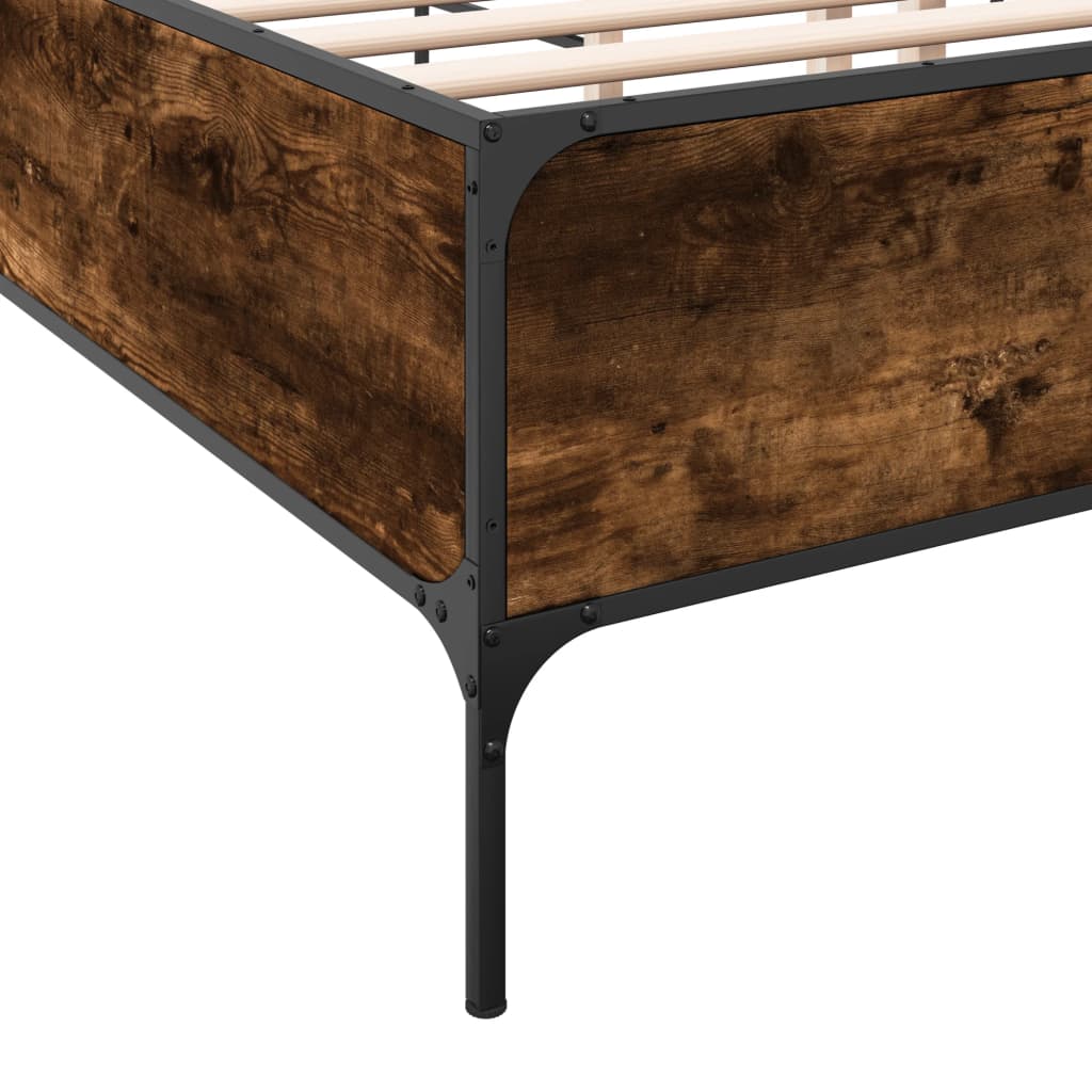 Cadre de lit sans matelas chêne fumé 160x200 cm - XIOS