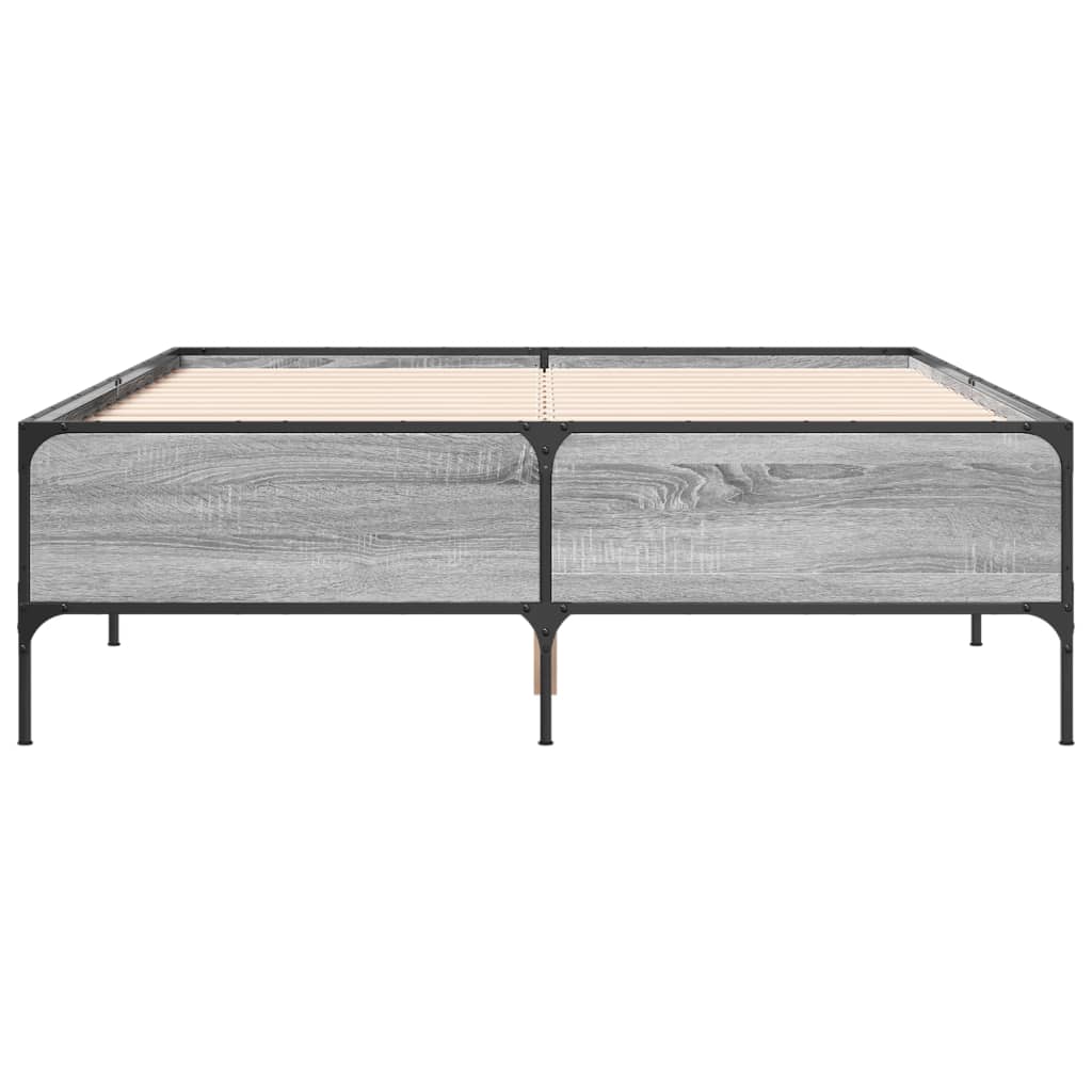 Cadre de lit sans matelas sonoma gris 160x200 cm - XIOS