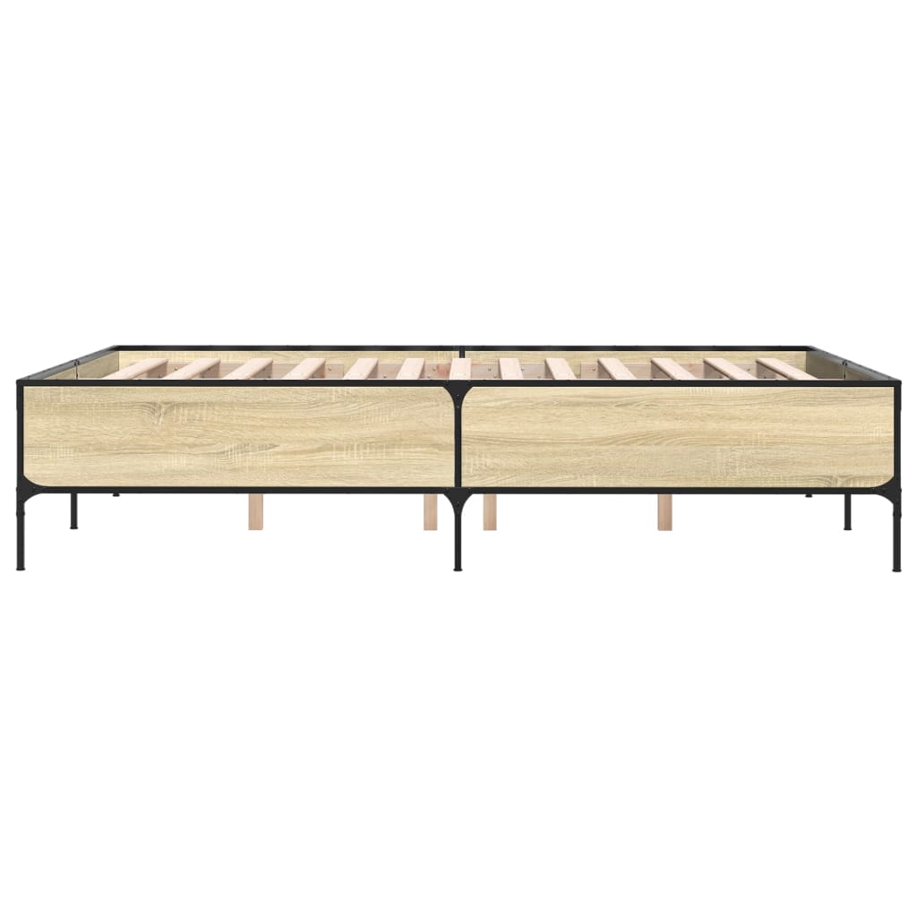Cadre de lit sans matelas chêne sonoma 150x200 cm - XIOS
