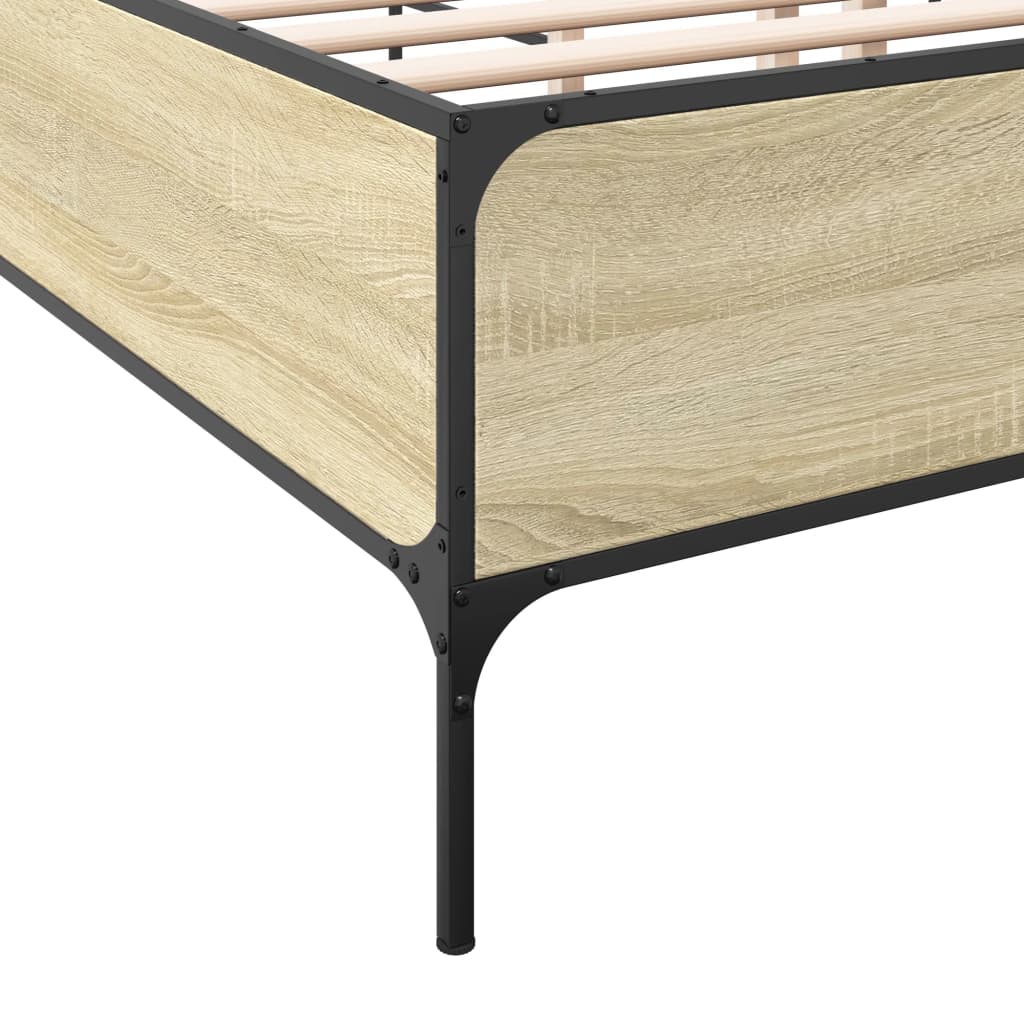 Cadre de lit sans matelas chêne sonoma 150x200 cm - XIOS
