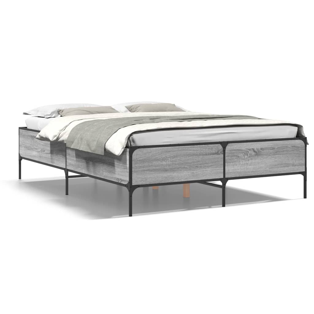 Cadre de lit sans matelas sonoma gris 140x200 cm - XIOS