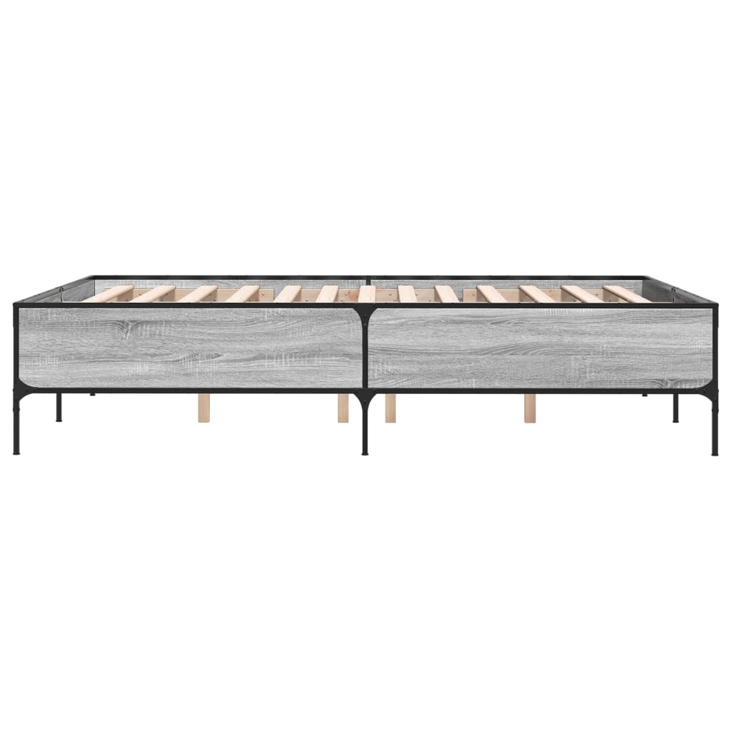 Cadre de lit sans matelas sonoma gris 140x200 cm - XIOS