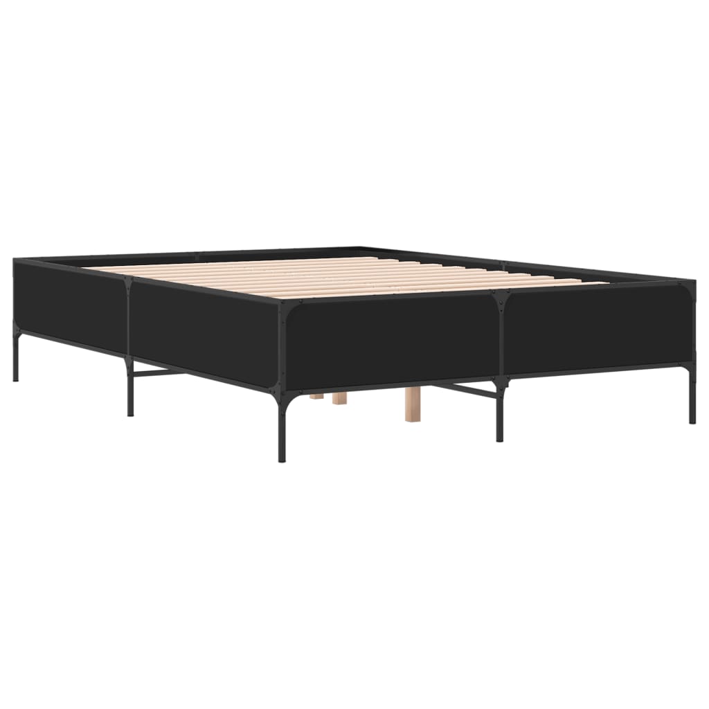 Cadre de lit sans matelas noir 120x200 cm - XIOS