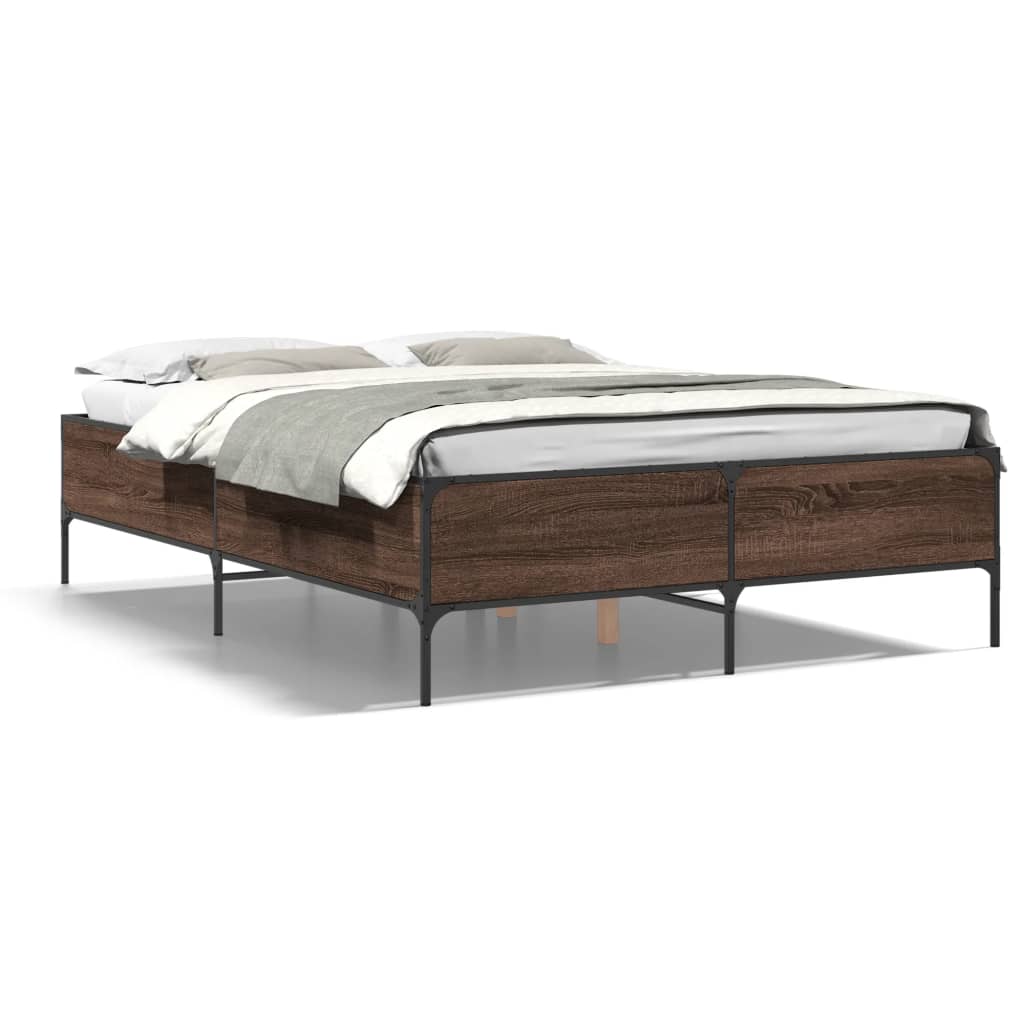 Cadre de lit sans matelas chêne marron 120x200 cm - XIOS