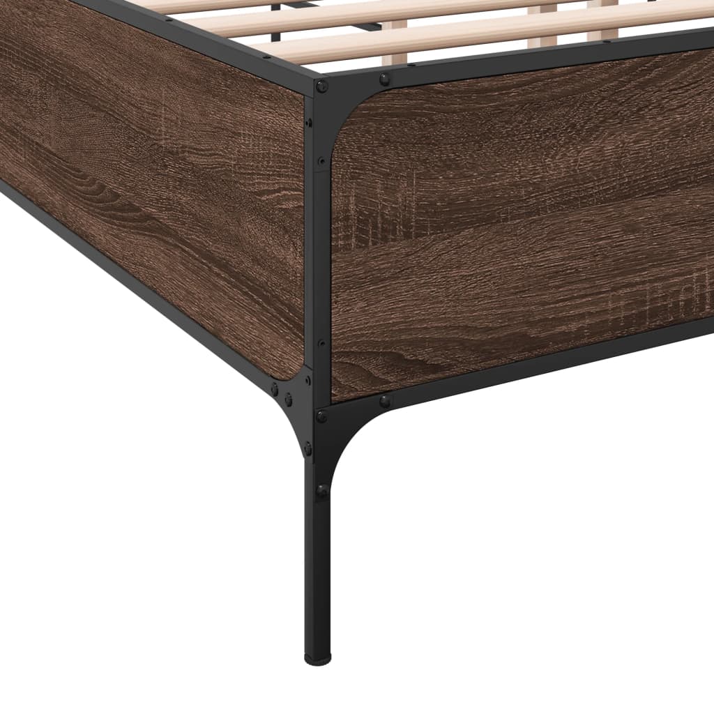 Cadre de lit sans matelas chêne marron 120x200 cm - XIOS