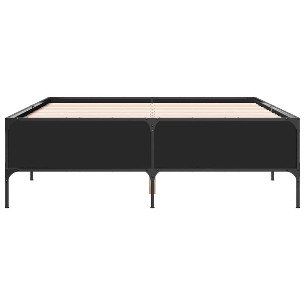 Cadre de lit sans matelas noir 140x190 cm - XIOS