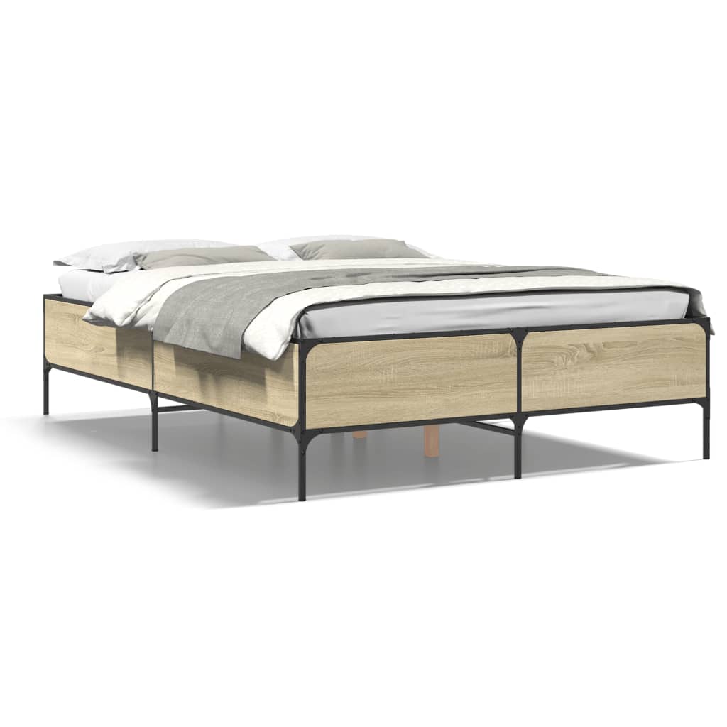 Cadre de lit sans matelas chêne sonoma 140x190 cm - XIOS