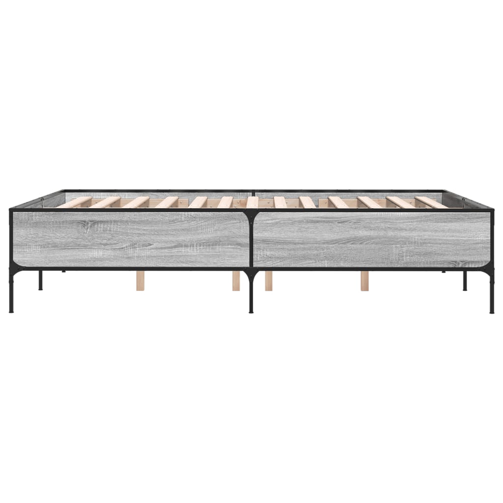 Cadre de lit sans matelas sonoma gris 140x190 cm - XIOS