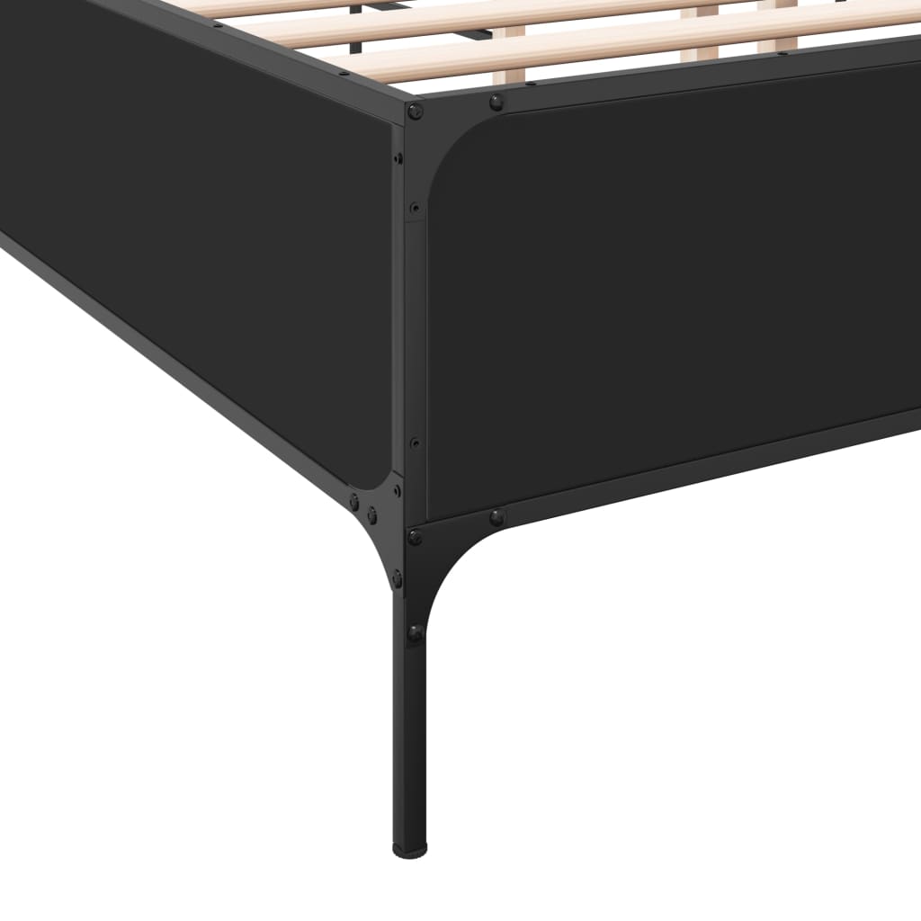Cadre de lit sans matelas noir 135x190 cm - XIOS
