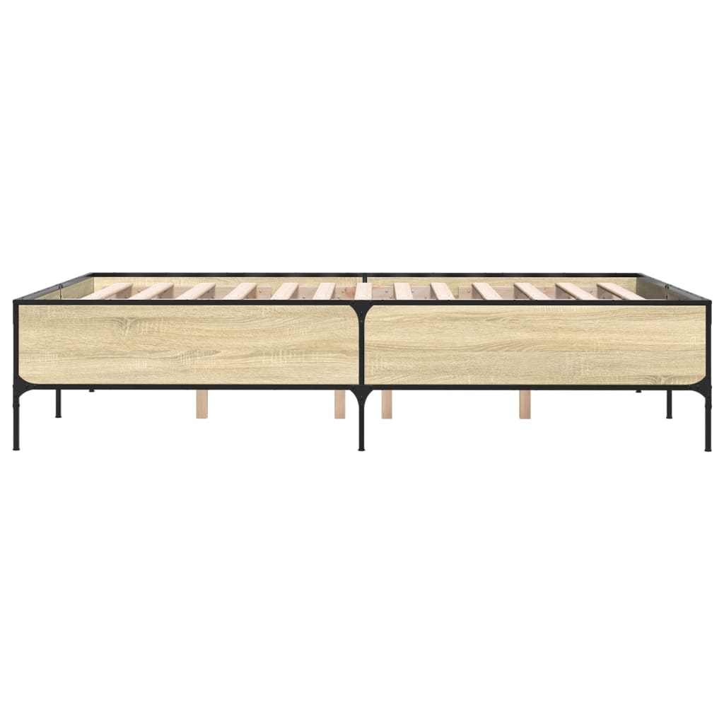 Cadre de lit sans matelas chêne sonoma 135x190 cm - XIOS