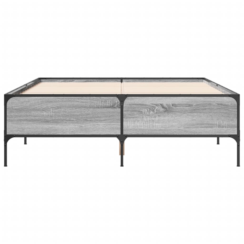 Cadre de lit sans matelas sonoma gris 135x190 cm - XIOS