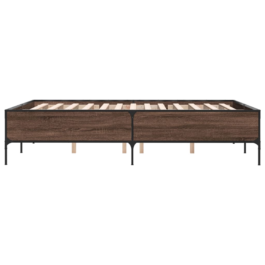 Cadre de lit sans matelas chêne marron 120x190 cm - XIOS