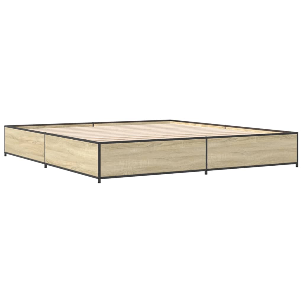Cadre de lit sans matelas chêne sonoma 200x200 cm - XIOS