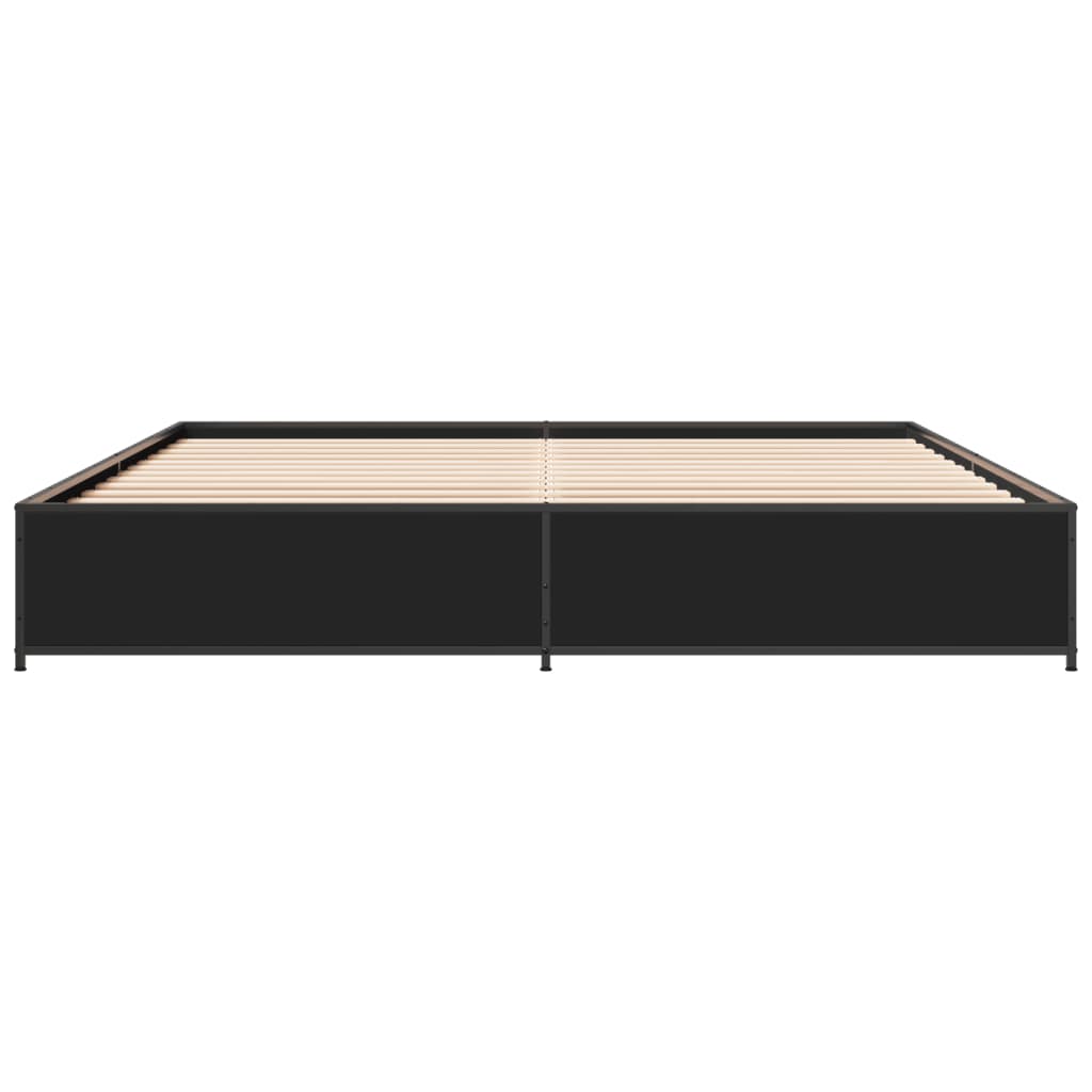 Cadre de lit sans matelas noir 160x200 cm - XIOS