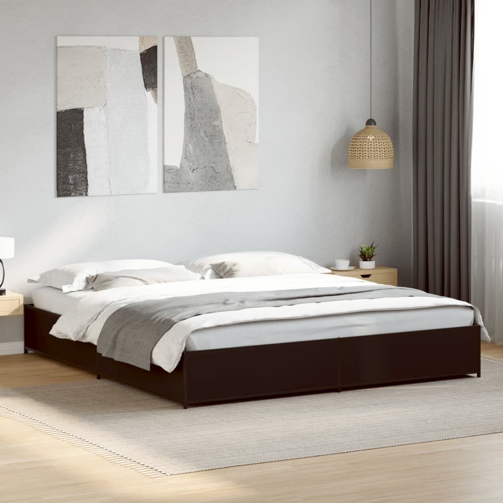 Cadre de lit sans matelas noir 160x200 cm - XIOS