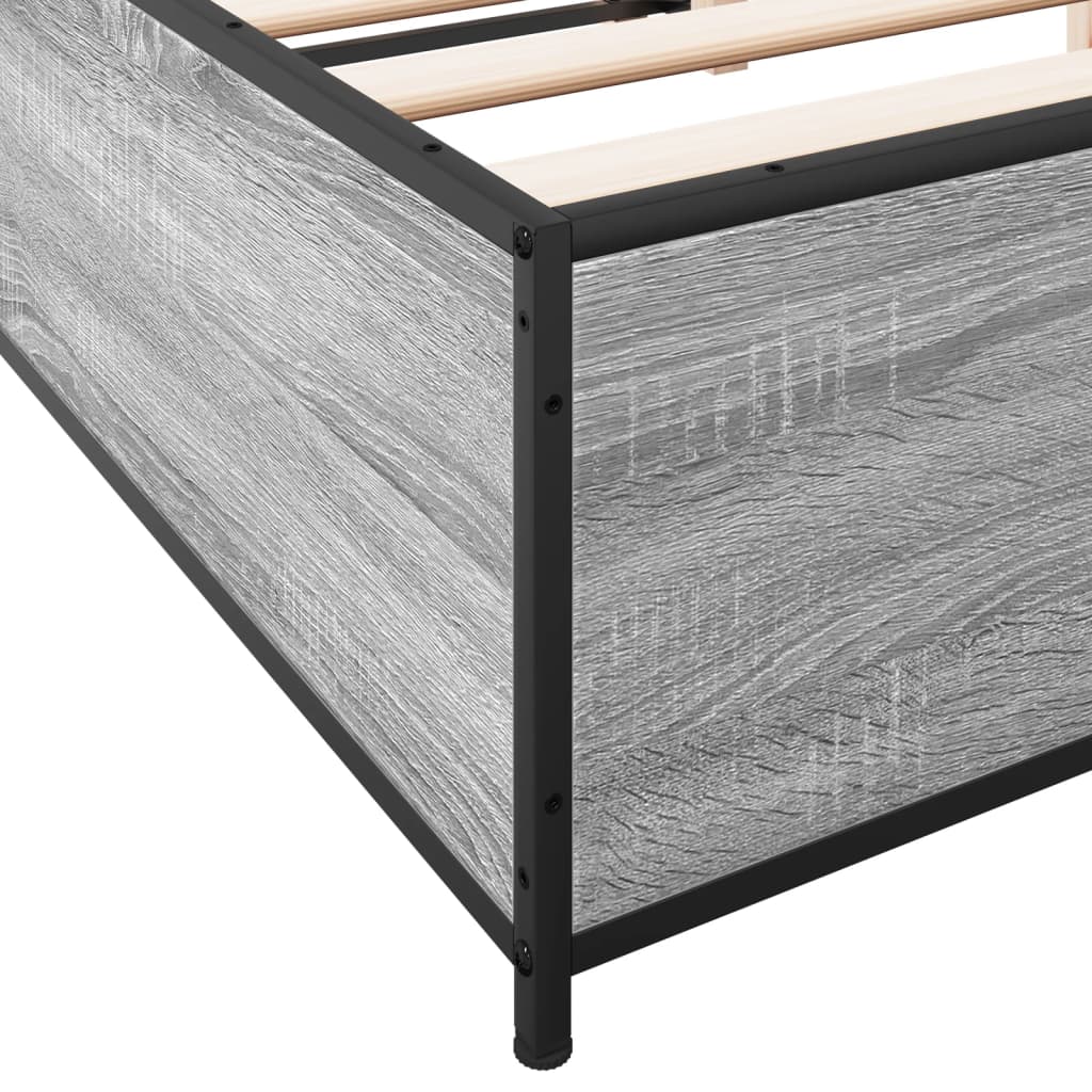 Cadre de lit sans matelas sonoma gris 150x200 cm - XIOS