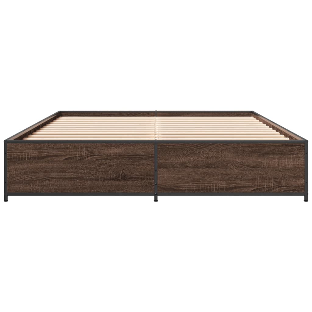 Cadre de lit sans matelas chêne marron 150x200 cm - XIOS