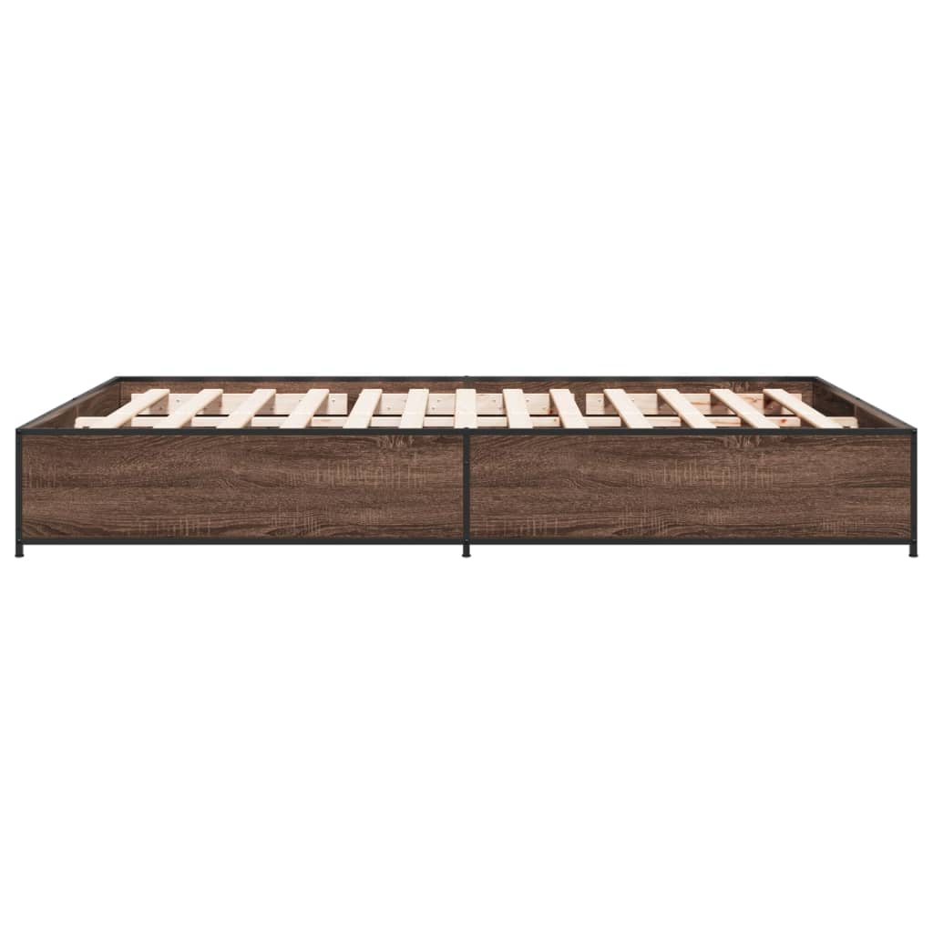 Cadre de lit sans matelas chêne marron 140x200 cm - XIOS