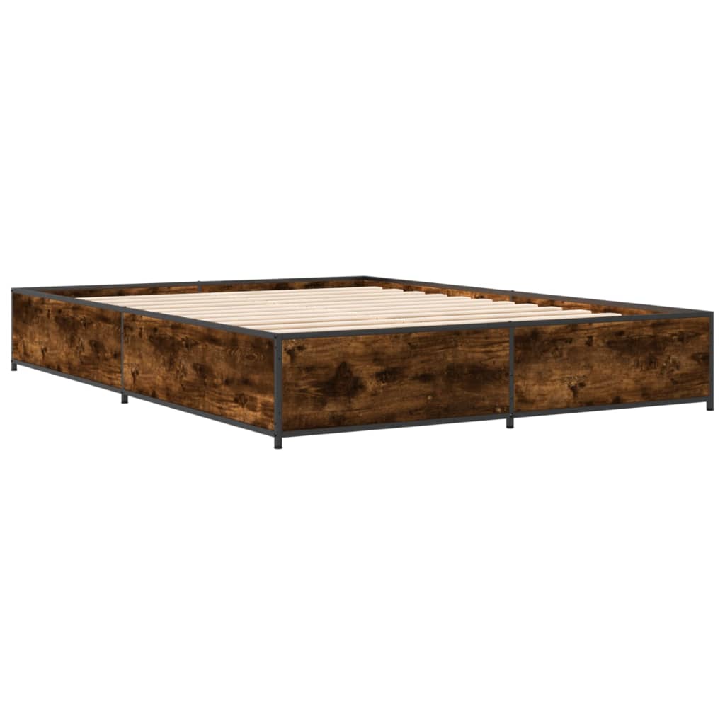 Cadre de lit sans matelas chêne fumé 140x190 cm - XIOS