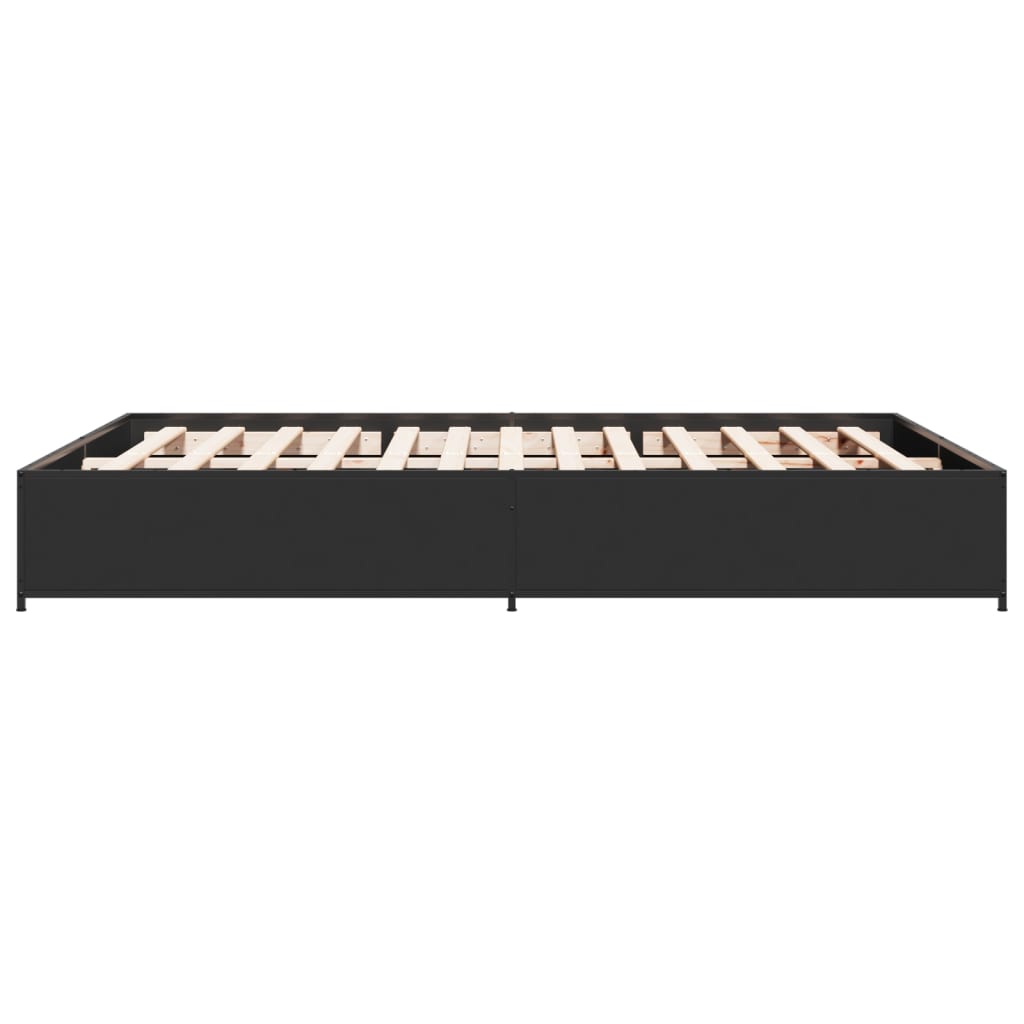 Cadre de lit sans matelas noir 135x190 cm - XIOS