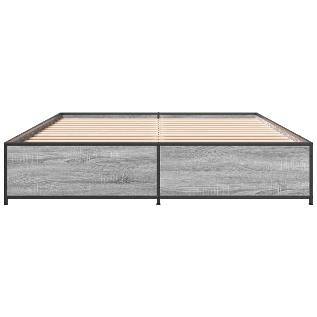 Cadre de lit sans matelas sonoma gris 135x190 cm - XIOS