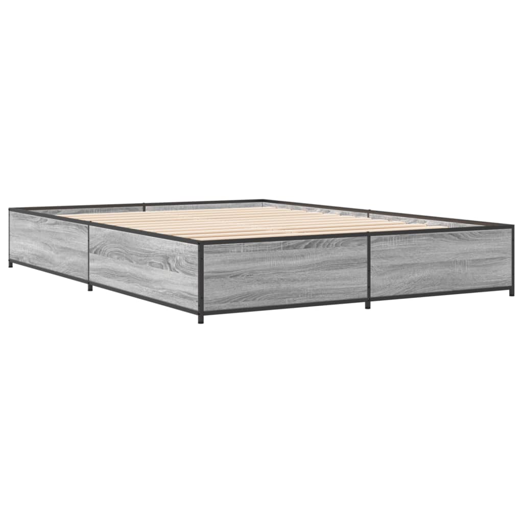 Cadre de lit sans matelas sonoma gris 135x190 cm - XIOS