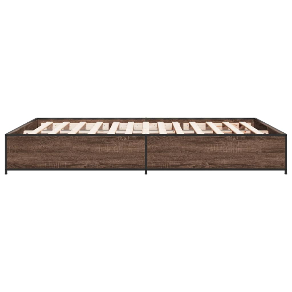 Cadre de lit sans matelas chêne marron 120x190 cm - XIOS