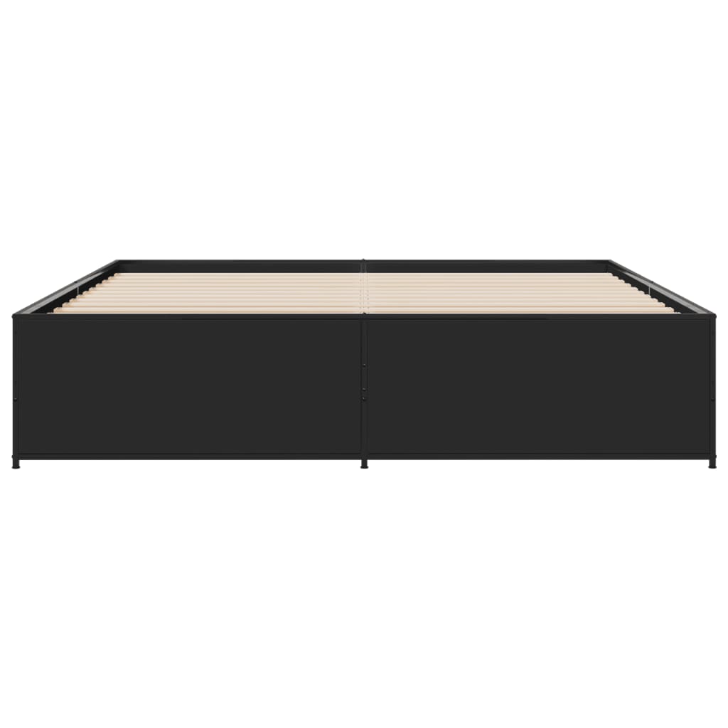 Cadre de lit sans matelas noir 200x200 cm - XIOS
