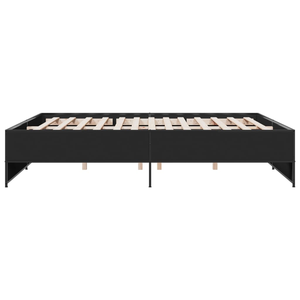 Cadre de lit sans matelas noir 200x200 cm - XIOS