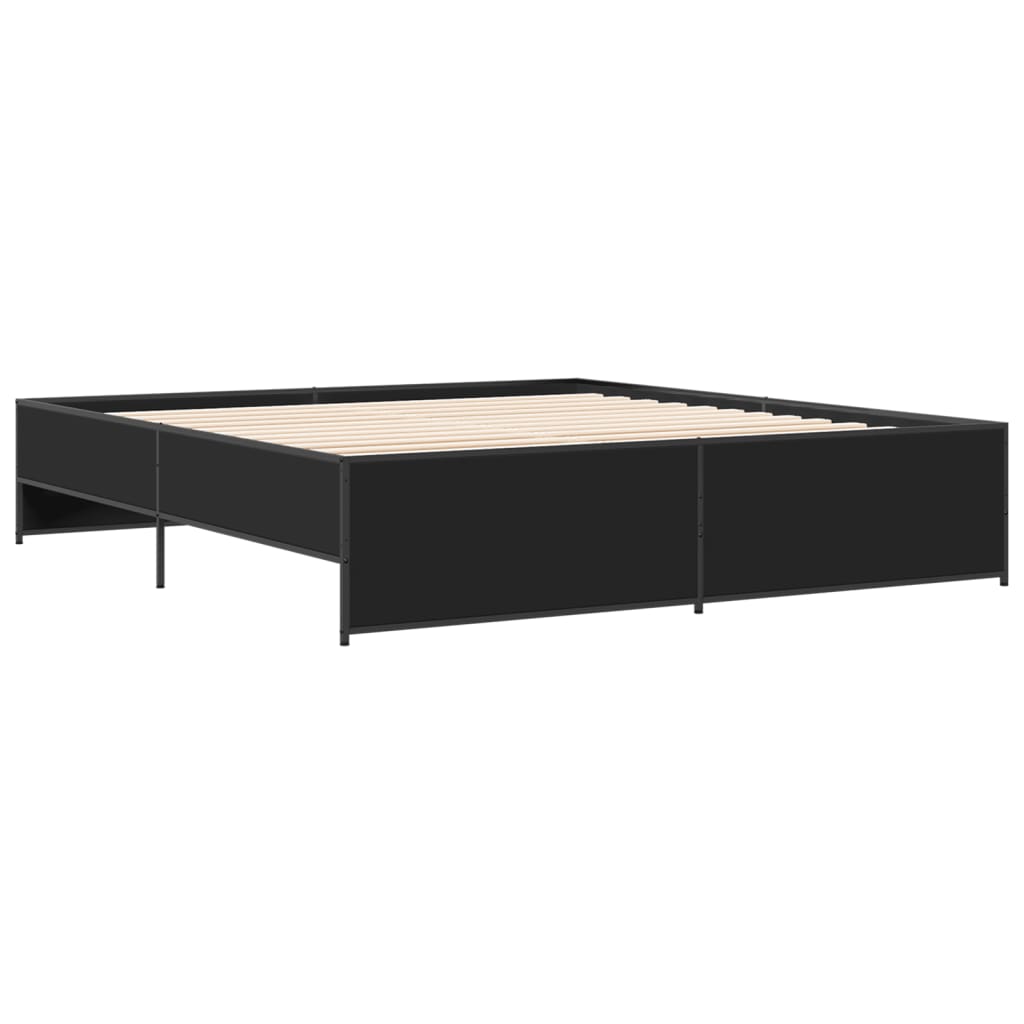 Cadre de lit sans matelas noir 200x200 cm - XIOS